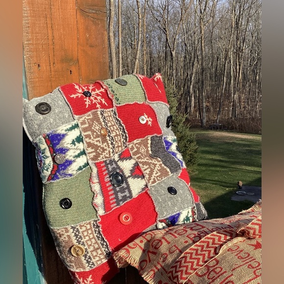 🌲 LANDS' END Spruce Tailored WOOL  Cardigan EUC Sz 14 VNUC 🌲 Pockets 😉 - Picture 6 of 16